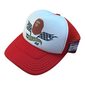 Bape x Hot Wheels Flag Logo Trucker Cap